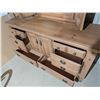 Image 6 : Palliser Walnut Wood Dressing Table w/Folding Mirror & Storage Cabinet