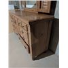 Image 8 : Palliser Walnut Wood Dressing Table w/Folding Mirror & Storage Cabinet