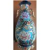 Image 1 : Porcelain Vase With Floral Motif and Gilded Handles