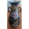 Image 4 : Porcelain Vase With Floral Motif and Gilded Handles