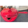Image 2 : Kitchenware, Including Red Enameled Cast Iron Saucepan and Decorative Items