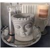 Image 6 : Kitchenware, Including Red Enameled Cast Iron Saucepan and Decorative Items