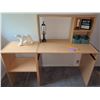 Image 4 : Items: Mid-Century Style Chair and Modular Light Wood Desk