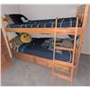 Image 1 : Wooden Twin Bunk Bed Frame with Storage Drawers and Matching Bookshelf