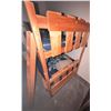 Image 4 : Wooden Twin Bunk Bed Frame with Storage Drawers and Matching Bookshelf