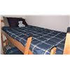 Image 5 : Wooden Twin Bunk Bed Frame with Storage Drawers and Matching Bookshelf