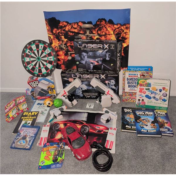 Playroom Essentials - Dog Man Books Laser X UNO Remix New Hot Wheels & More