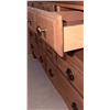 Image 2 : Wooden Dresser with Triple-Panel Mirror and Brass Hardware