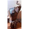 Image 3 : Three Elephant Sculptures with Metal and Bead Accents