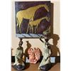 Image 1 : Decorative Art and Sculpture Set with African-Inspired Motifs