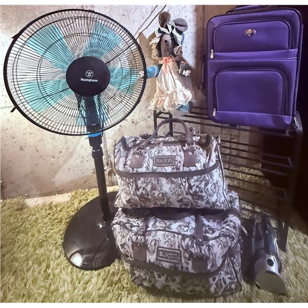 Standing Oscillating Fan, Buxton Floral Bags, Purple Carry-On Luggage, Fabric Mouse