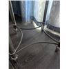 Image 4 : Round Metal and Wood Side Tables with Decorative Base