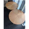 Image 5 : Round Metal and Wood Side Tables with Decorative Base