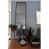 Image 1 : Decor & Home Accessories Bundle - Mirror, Artificial Plants, & Candle Holders