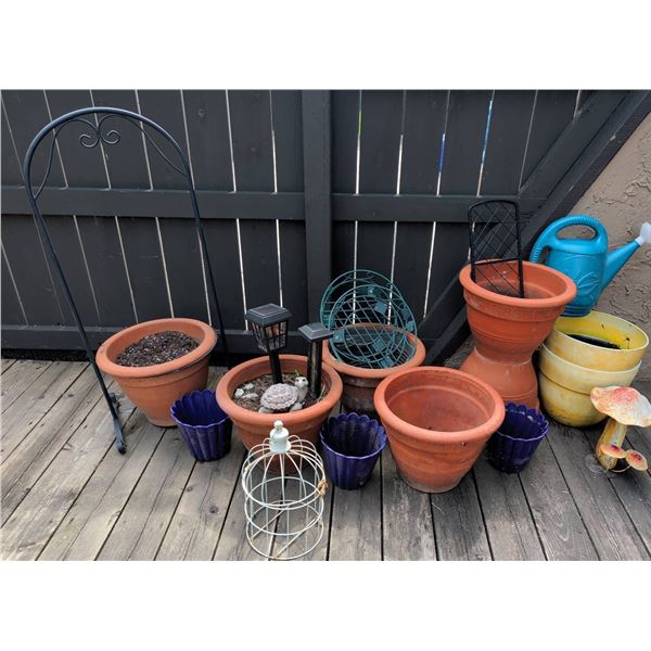 Terra Cotta Pots, Shrooms, Garden Decor & More