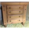 Image 1 : Solid Maple 2 Drawer Chest with Turned Legs and Brass Knobs
