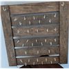 Image 4 : Foldable Wooden Desk with Metal Frame and Decorative Accessories