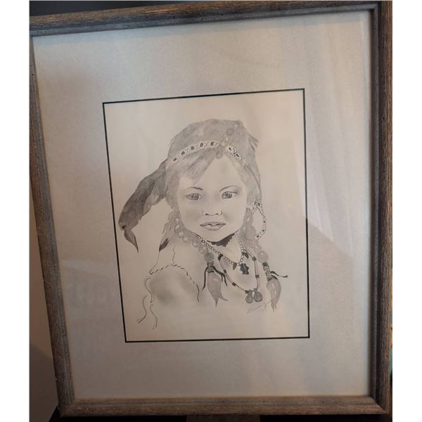 Framed Pencil Drawing Signed by Susan Zack, 1979