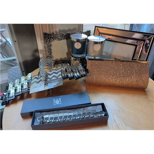 Decorative Home and Fashion Items including Frames, Candles, and Accessories