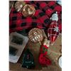 Image 8 : Holiday Decorations and Collectibles with Santa Figure, Ornaments, and Train Set