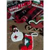 Image 9 : Holiday Decorations and Collectibles with Santa Figure, Ornaments, and Train Set
