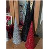 Image 4 : Christmas Decorations Including Glitter Cones, Penguin Figurine, Wicker Reindeer, and More