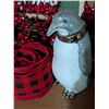 Image 5 : Christmas Decorations Including Glitter Cones, Penguin Figurine, Wicker Reindeer, and More