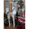 Image 8 : Christmas Decorations Including Glitter Cones, Penguin Figurine, Wicker Reindeer, and More