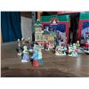 Image 2 : Santas Light Up Porcelain Christmas Village Collection w/ Accessories