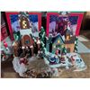 Image 8 : Santas Light Up Porcelain Christmas Village Collection w/ Accessories