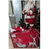 Image 1 : Home Accents Holiday Santa Figurine and 2-Piece LED Deer and Sleigh Set