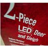 Image 3 : Home Accents Holiday Santa Figurine and 2-Piece LED Deer and Sleigh Set