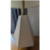 Image 3 : Table Lamp with Geometric Ceramic Base, Fabric Shade, and Brass-Tone Accents