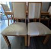 Image 3 : Oak Dining Table w/ Six Upholstered Chairs