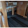 Image 4 : Oak Dining Table w/ Six Upholstered Chairs