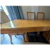 Image 6 : Oak Dining Table w/ Six Upholstered Chairs