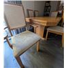 Image 9 : Oak Dining Table w/ Six Upholstered Chairs