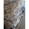 Image 7 : Vintage Upholstered Armchair w/ Floral Pattern & Carved Wood Accents