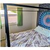 Image 3 : Full-Size Canopy Bed Bundle w/ Wall Tapestry