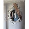 Image 2 : White Oval Antique-Inspired Wall Mirror with Ornate Frame