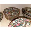 Image 17 : Set of Famille Rose Tableware: Serving Chargers & Bowls, Plates, Teacups, etc, Misc Sizes
