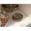 Image 19 : Set of Famille Rose Tableware: Serving Chargers & Bowls, Plates, Teacups, etc, Misc Sizes
