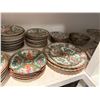 Image 6 : Set of Famille Rose Tableware: Serving Chargers & Bowls, Plates, Teacups, etc, Misc Sizes