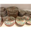 Image 7 : Set of Famille Rose Tableware: Serving Chargers & Bowls, Plates, Teacups, etc, Misc Sizes