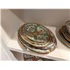 Image 9 : Set of Famille Rose Tableware: Serving Chargers & Bowls, Plates, Teacups, etc, Misc Sizes