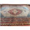 Image 3 : Vintage Hand-Woven Persian Style Area Rug w/ Geomatic Pattern & Floral Bands 222" x 135"