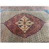 Image 4 : Vintage Hand-Woven Persian Style Area Rug w/ Geomatic Pattern & Floral Bands 222" x 135"