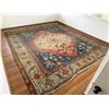 Image 2 : Vintage Hand-Woven NW Persian Heriz/Serapi Style Area Rug w/ Geomatic Pattern & Floral Bands