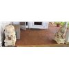 Image 2 : Qty 2 Chinese-Style Carved Stone Guardian Lion Garden Statues, Approx. 22" x 15" x 36"H