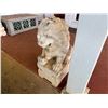 Image 9 : Qty 2 Chinese-Style Carved Stone Guardian Lion Garden Statues, Approx. 22" x 15" x 36"H